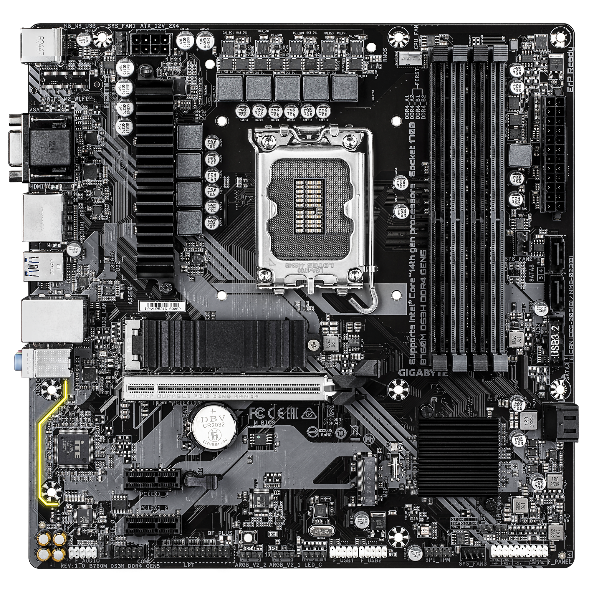 B760m DS3H DDR4とCPUのセット　動作未確認　ジャンク Amazon.com: Gigabyte B760M DS3H DDR4 Motherboard - Supports Intel